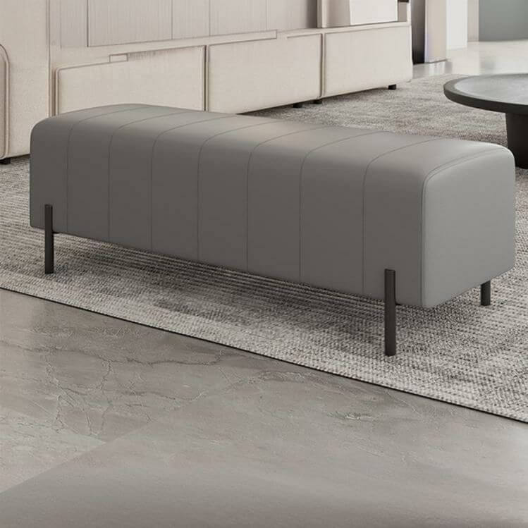 Modern Footstool Dark Gray Color