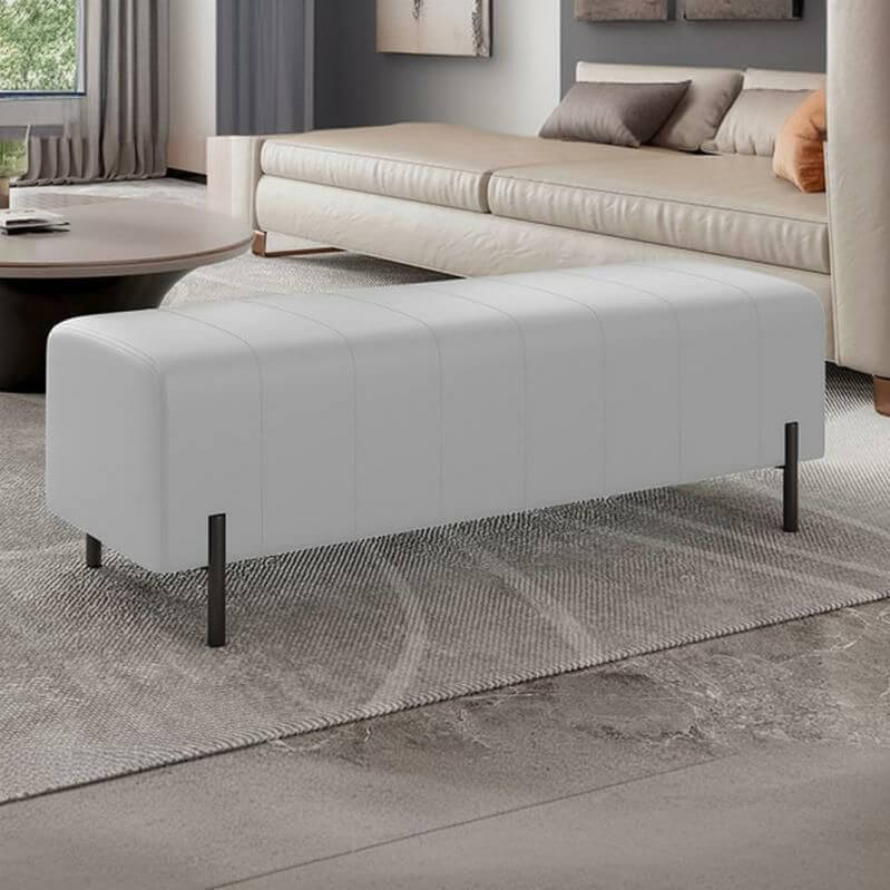 Large Rectangular Ottoman in Grey
