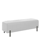 White Faux Leather Footstool