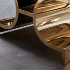 High-quality faux leather conventional ottoman