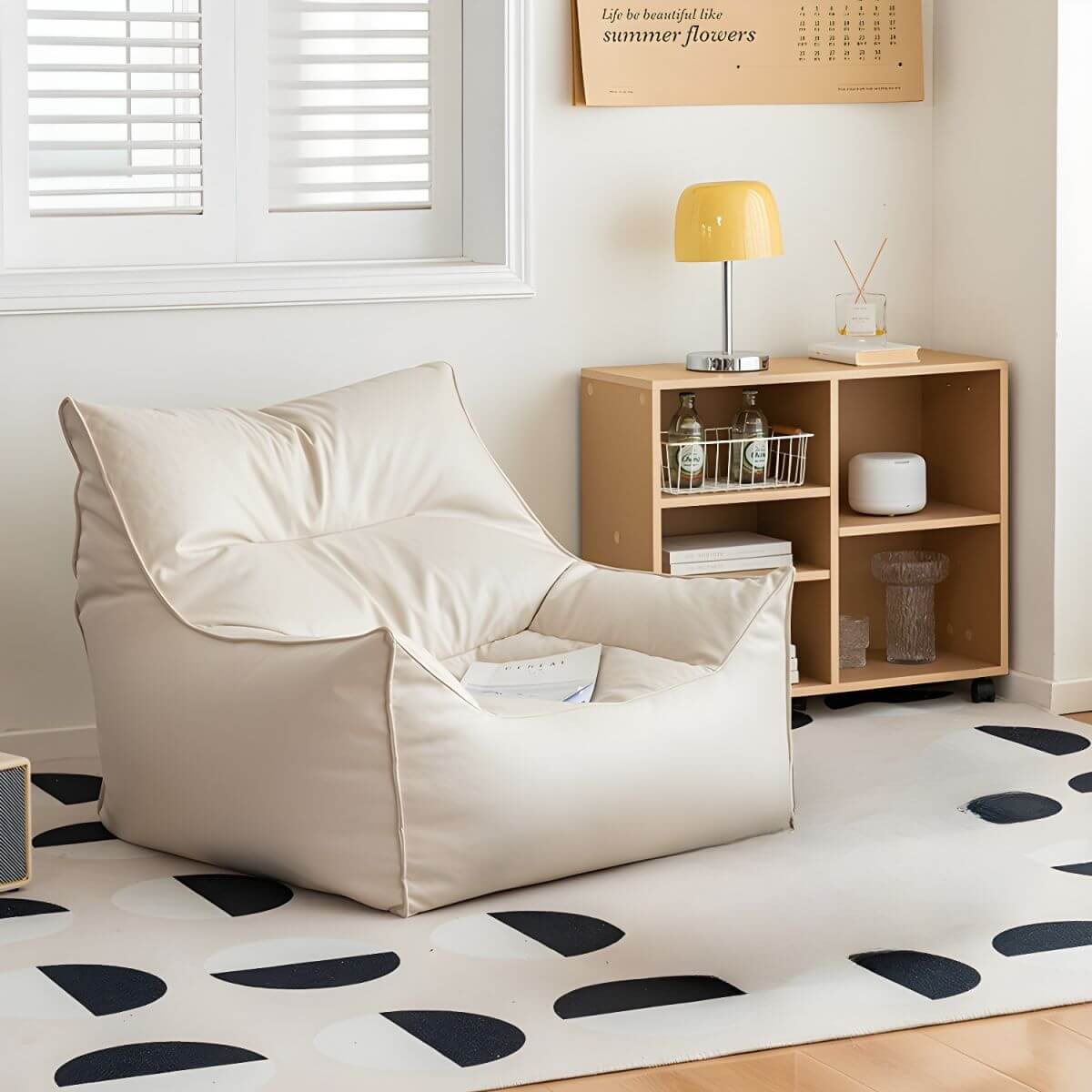 Brown oversized bean bag chair for ultimate comfort