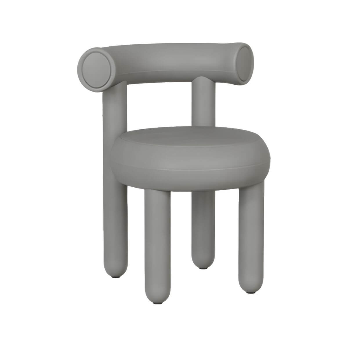 Orange upholstered vanity stool showcasing comfort and style