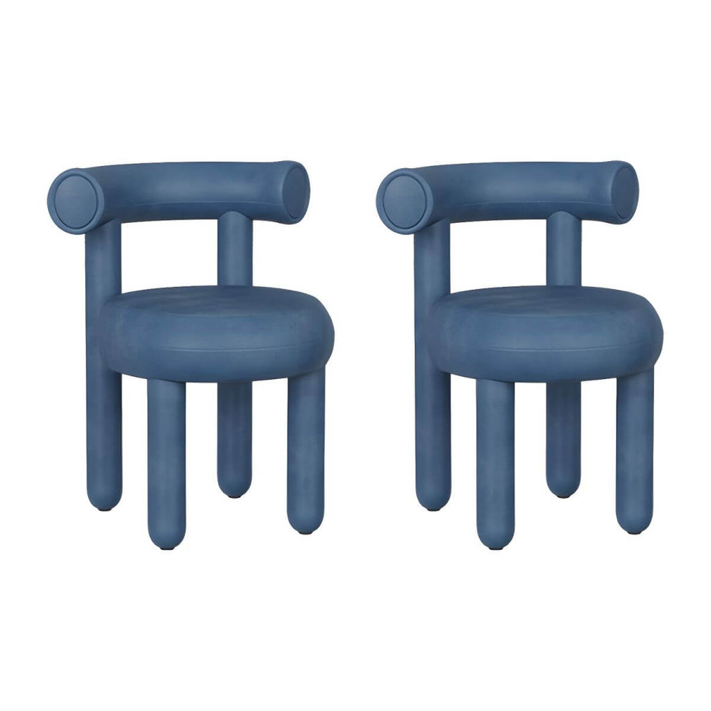 Luxurious upholstered vanity stool with metal legs and backrest