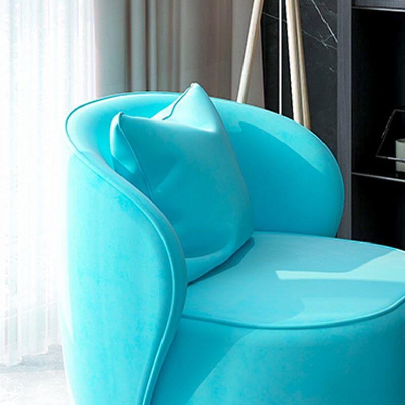 Chic velvet chair in cozy corner