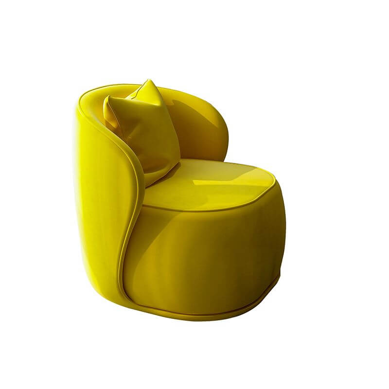 Modern velvet chair in stylish decor