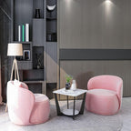 Velvet upholstered chair close-up