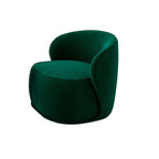 Contemporary armless chair beside bookshelf