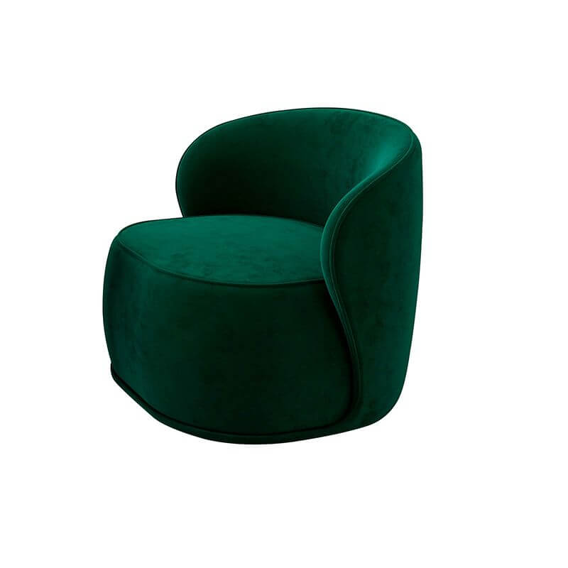 Contemporary armless chair beside bookshelf