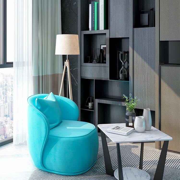 Luxury style indoor armless chair in living room