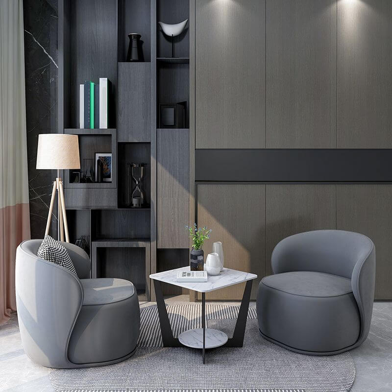 Minimalist armless chair against bright background