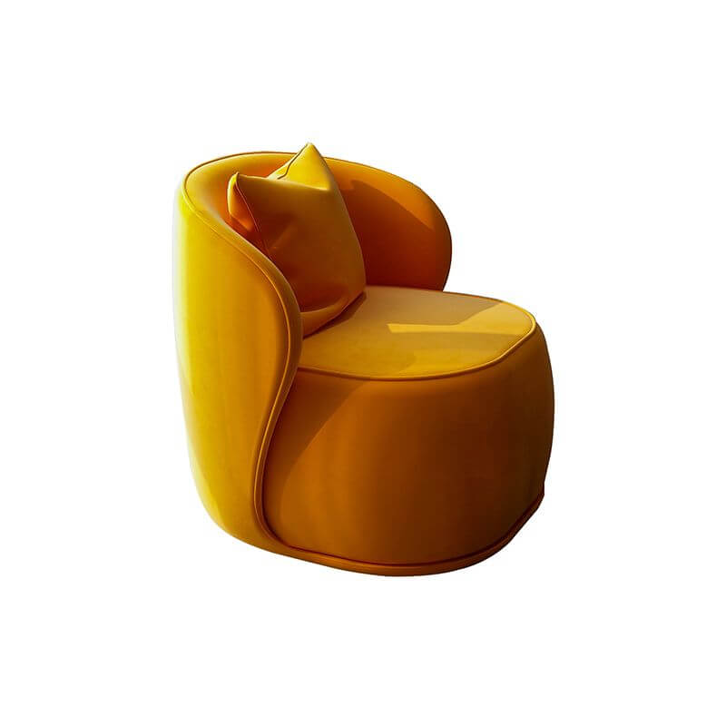 Elegant armless chair with plush upholstery