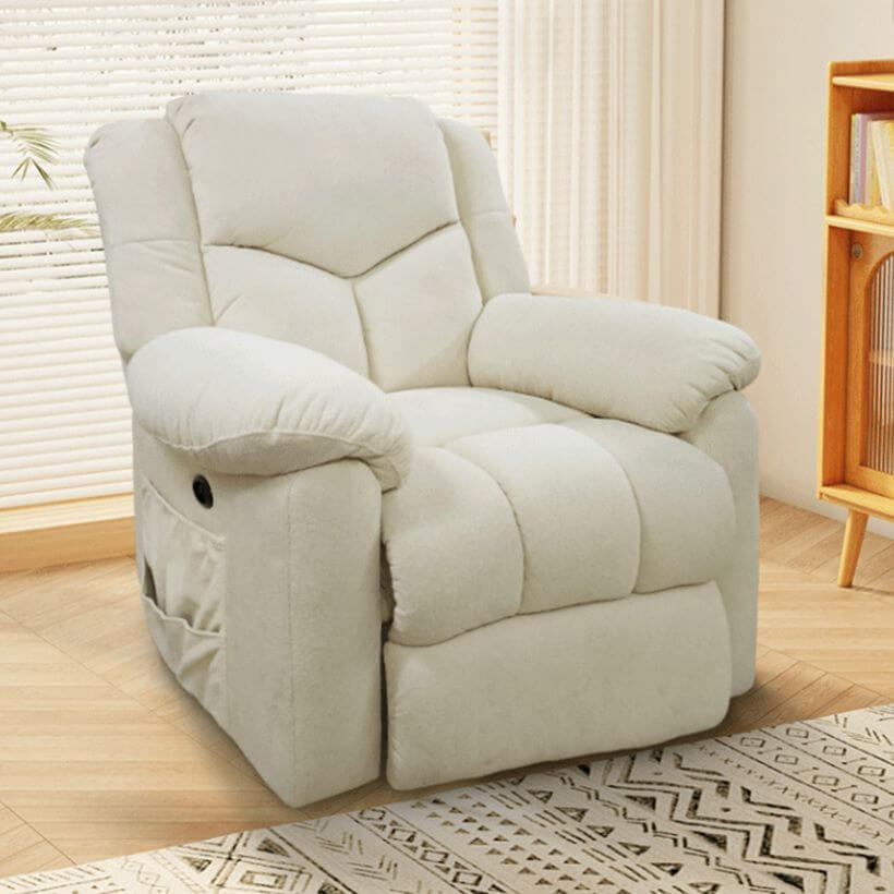 Merino Padded Plug-In Chair Recliner in Gray