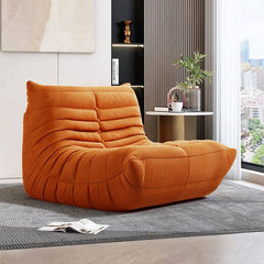 Green bean bag chair for casual lounging