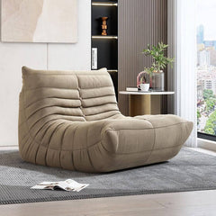 Comfortable bean bag lounger in orange