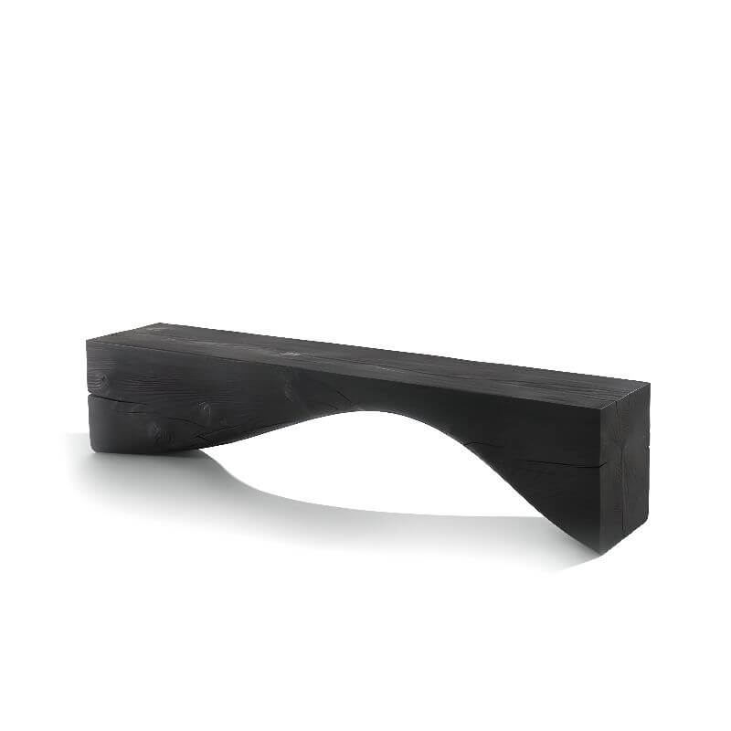 Contemporary Scandinavian Shoe Bench with Solid Color Pattern