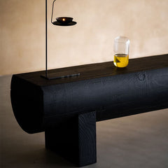 Elegant Black Solid Color Bench