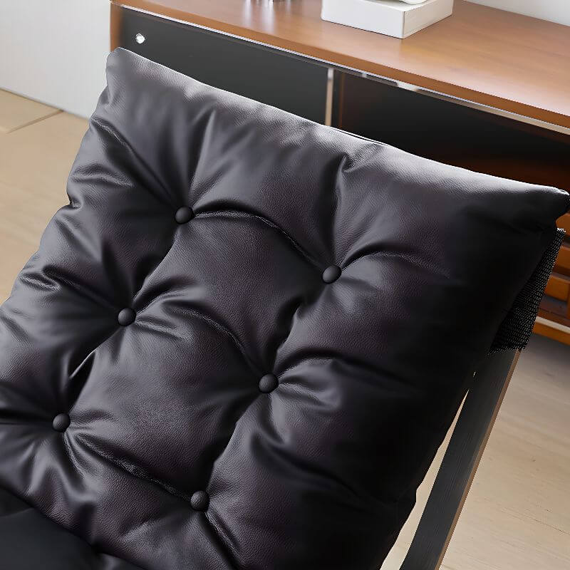 Midnight Black Stitch-tufted Reclining Accent Chair with Tufted Back and Removable Cushions, Arms & Ottoman Included/Not Included Secondary image