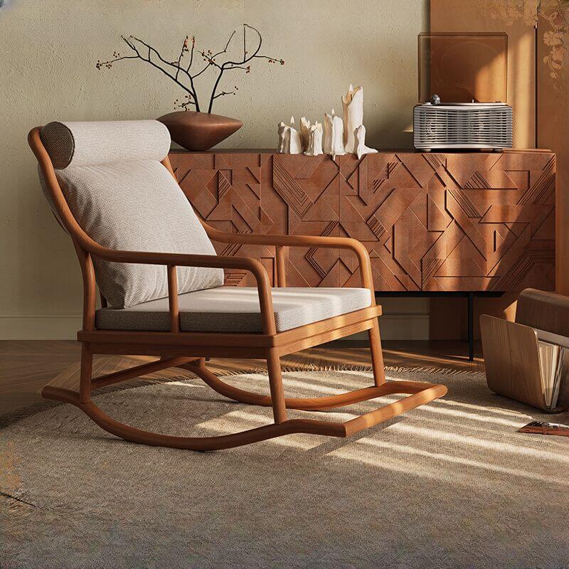 Midnight Black Craftsman Wood Rocking Chair Image principale du produit