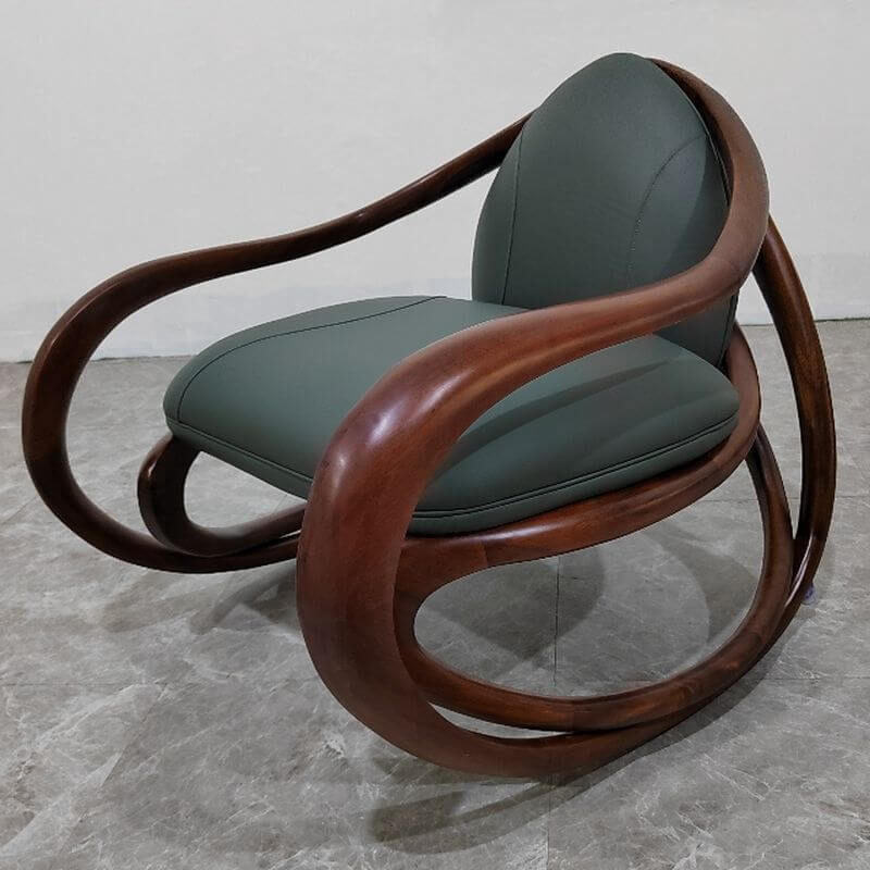 Midnight Black/Chalk/Jade Green Ergonomic Leather Cushion Indoor ...