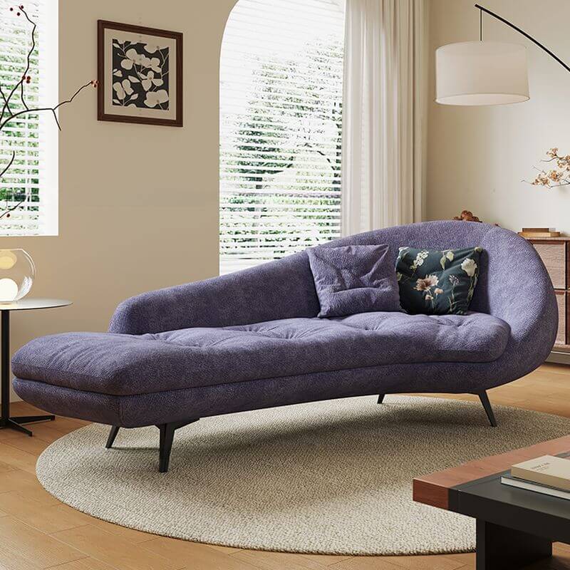 Scandinavian style chaise chair with ergonomic design