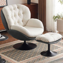 Rotatable back on stylish accent chair