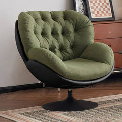 Cerulean accent chair with ottoman