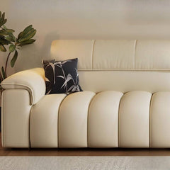 Comfortable seating arrangement on Minimalist Chalk Sofa