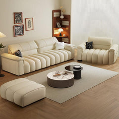 Side view of Minimalist Chalk Sofa