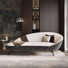 Comfortable chaise lounge with wooden frame