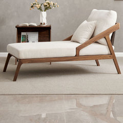 Elegant white linen blend lounge chair