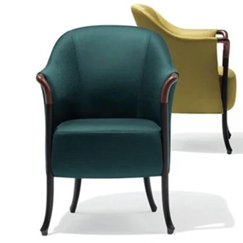 White Arm Chair with Tight Back