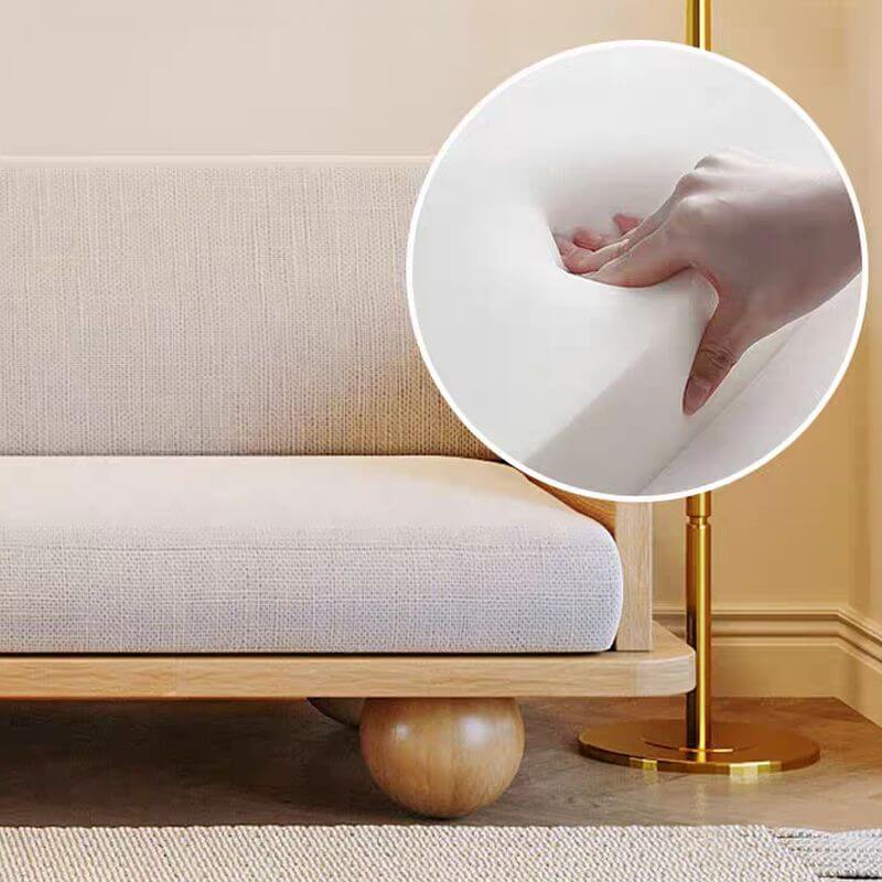 versatile light gray settee