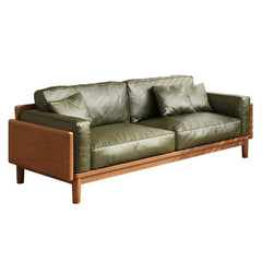 Modern design loveseat in lime green