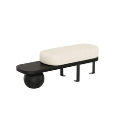 Cushioned Wood Bench for Modern Interiors