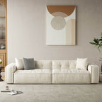 Elegant off-white loveseat in modern decor
