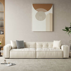 Elegant off-white loveseat in modern decor