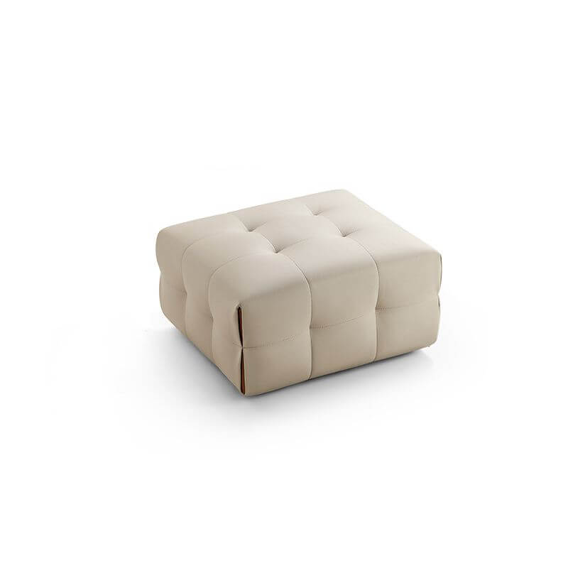 Durable Wood Framed Pouf