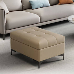 Durable wooden frame storage ottoman