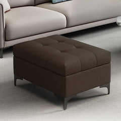 Organized living space with modern storage ottoman