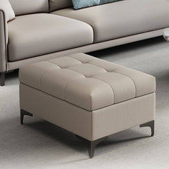 Durable wooden frame storage ottoman