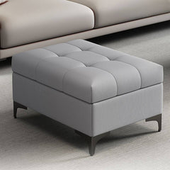 Modern storage ottoman with button-tufted design