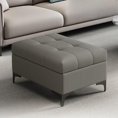 Solid color ottoman with ample storage space