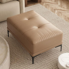 Easy to clean faux leather ottoman