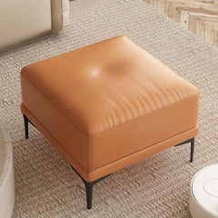 Easy to clean faux leather ottoman