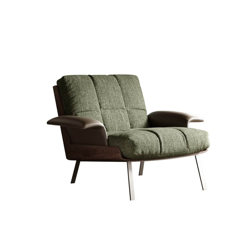 Minimalist Sage Arm Chair unremovable cushions