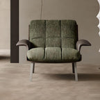 Minimalist Sage Arm Chair side view