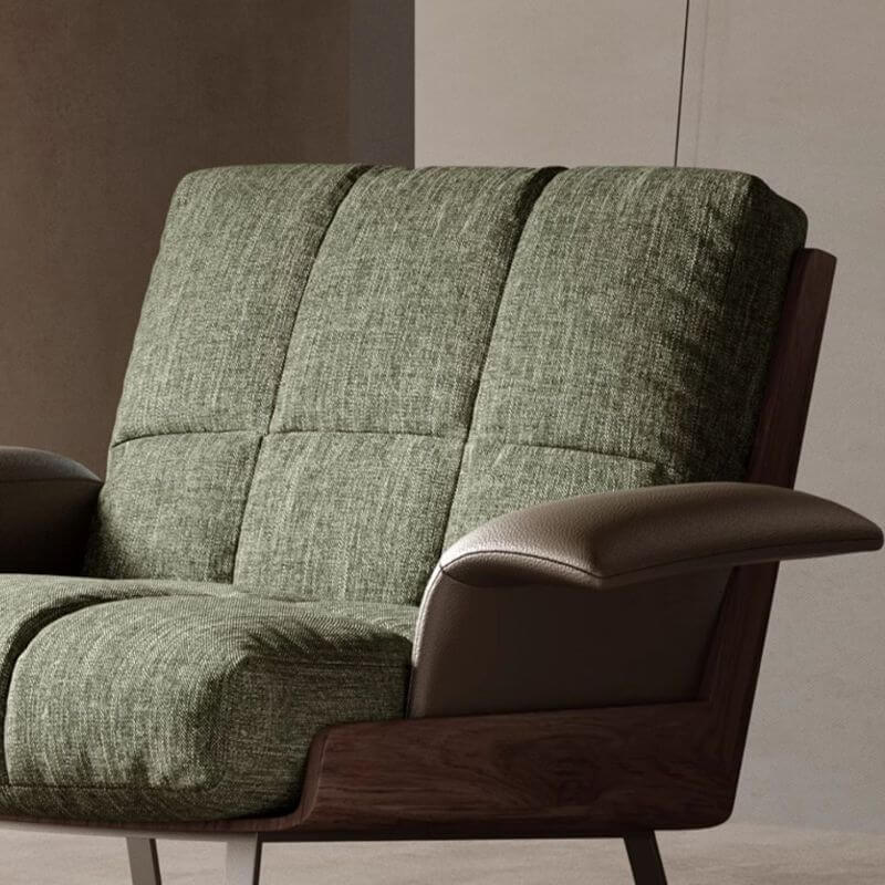 Minimalist Sage Arm Chair with armrest