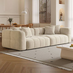 Stylish sofa showcasing solid colors