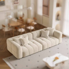 Stylish sofa showcasing solid colors