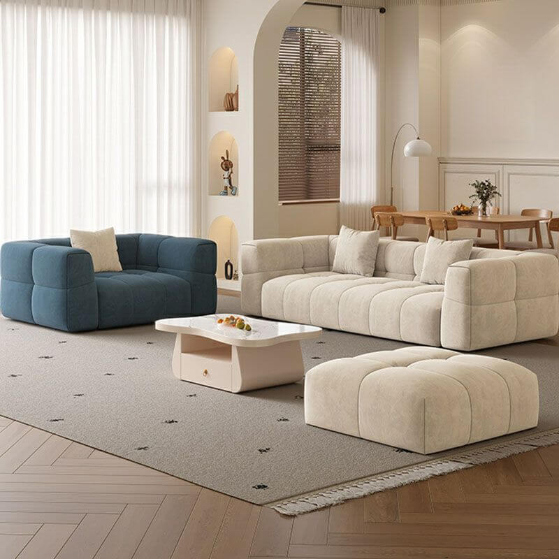 Butter color scratch-repellent couch